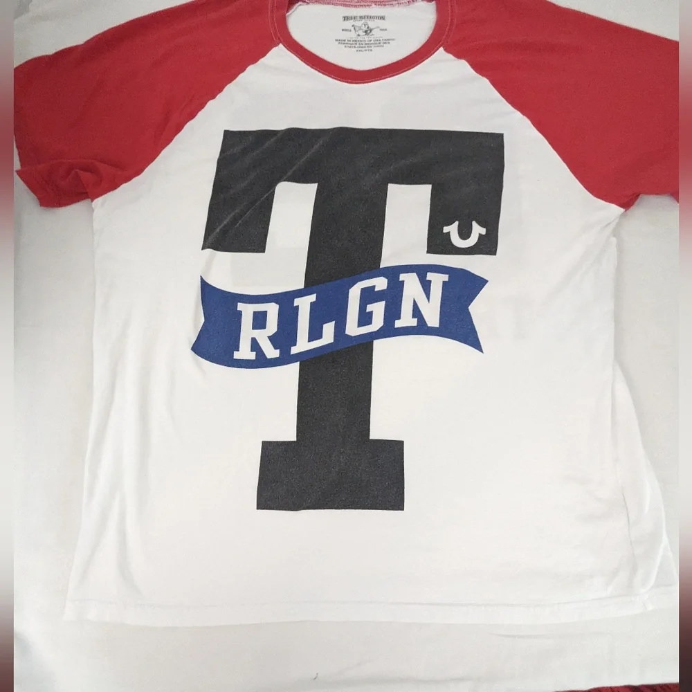 True Religion Red and White Jersey XXL